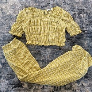 Emory Park Mustard Checkered Set